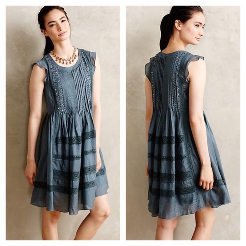 Anthropologie Vanessa Virginia Marit beaded dress